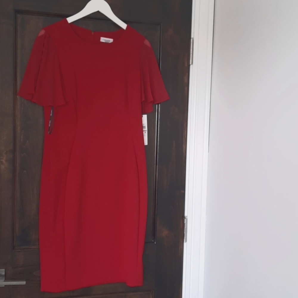 Calvin klein  red dress  size 12